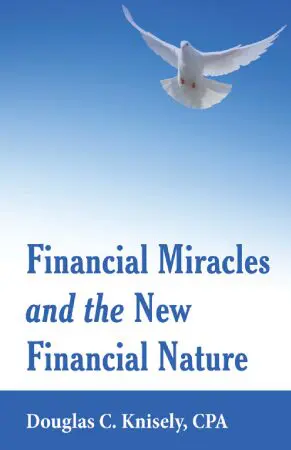 A book cover with the title financial miracles and the new financial nature.